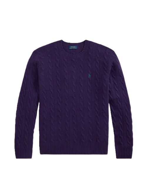 Maglione con lavorazione intrecciata Polo Ralph Lauren | 710-876762-505FIREFISH PURPLE HEATHER